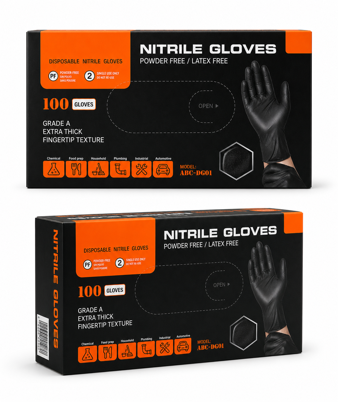 3 mil nitrile glove box